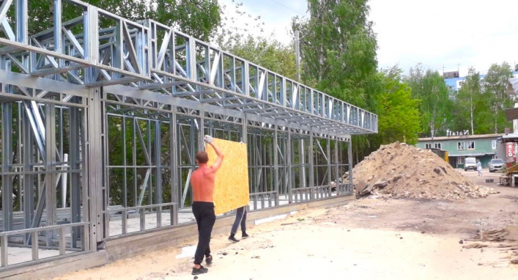 Торговый павильон из ЛСТК: 120м²