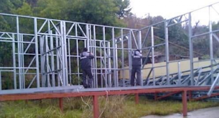 Частный дом из ЛСТК: 128м²